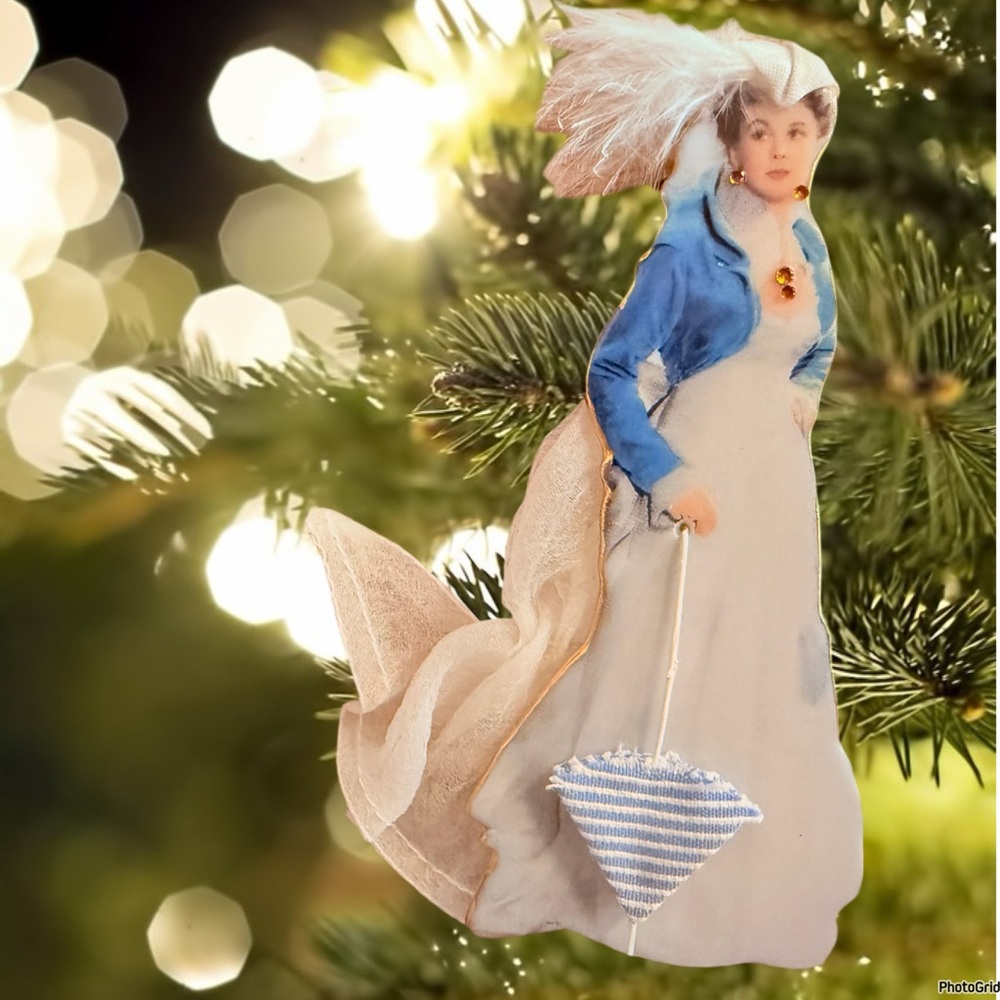 Vintage Bradford exchange gone with the wind the mill dress Christmas ornament